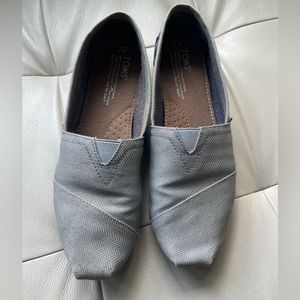 2 for $10 TOMS Ash Grey Denim Herringbone Alpargatas